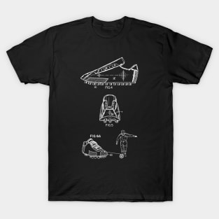Soccer Shoe Vintage Patent Drawing T-Shirt